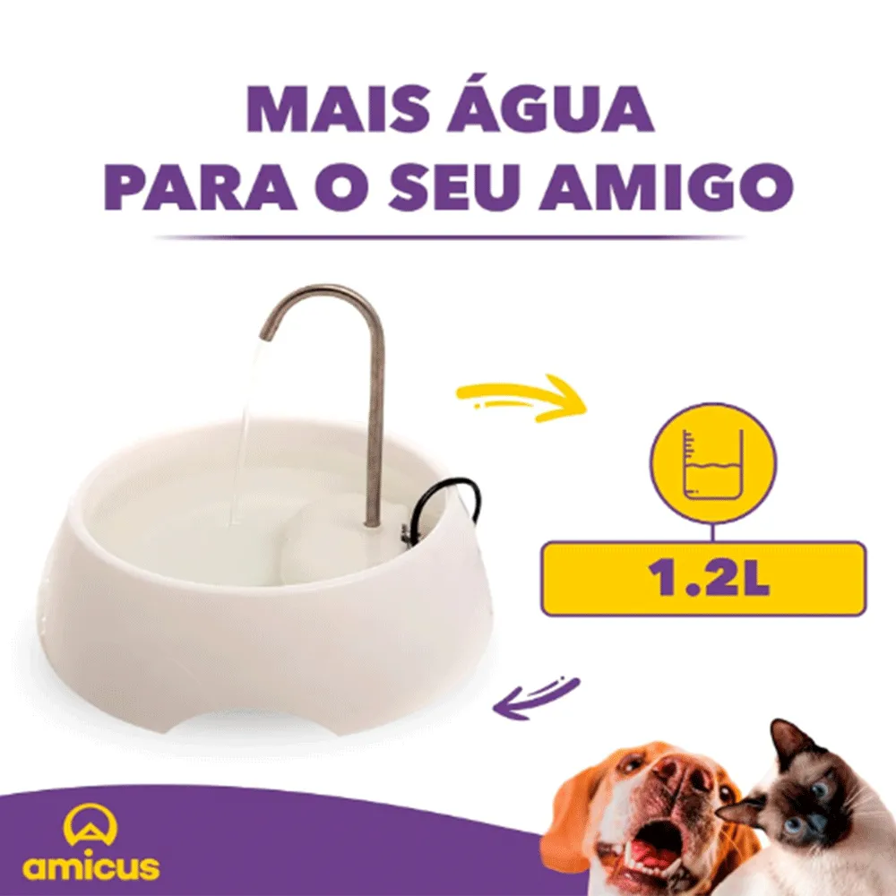 Fonte Bebedouro Aqua Mini Amicus Bivolt Branca — foto 5