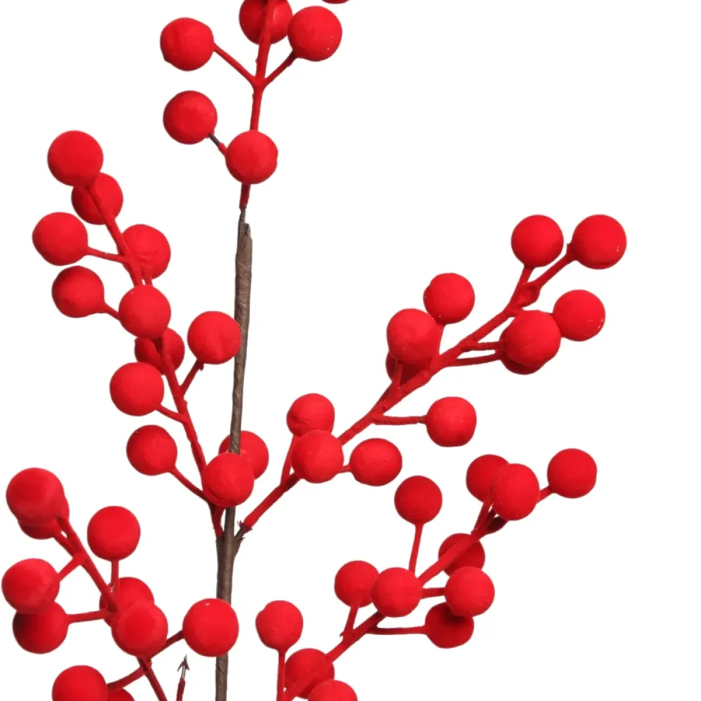 Galho Decorativo com Azevinhos 53cm Cromus — foto 3
