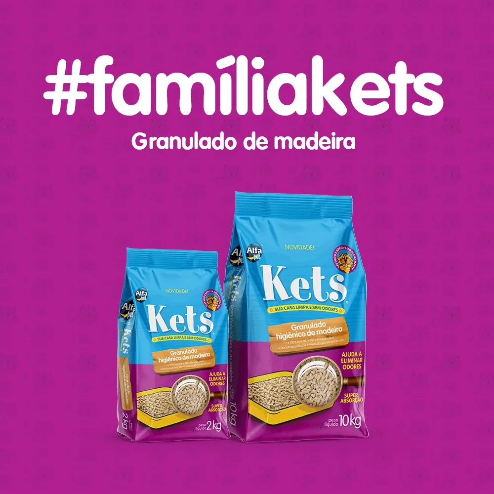 Granulado Higiênico Kets Madeira para Gatos — foto 3