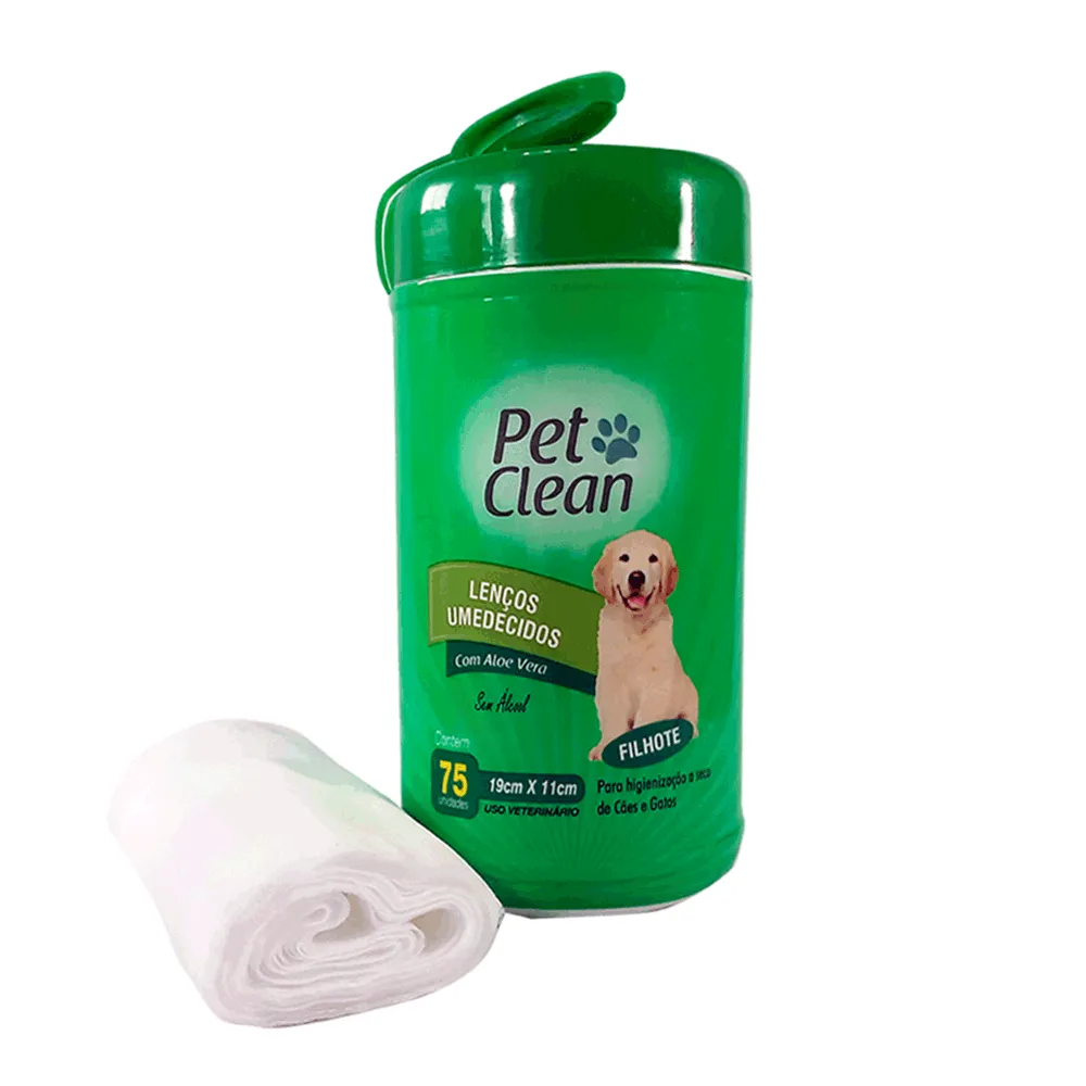 Lenço Umedecido Cães e Gatos Filhotes Pet Clean — foto 2