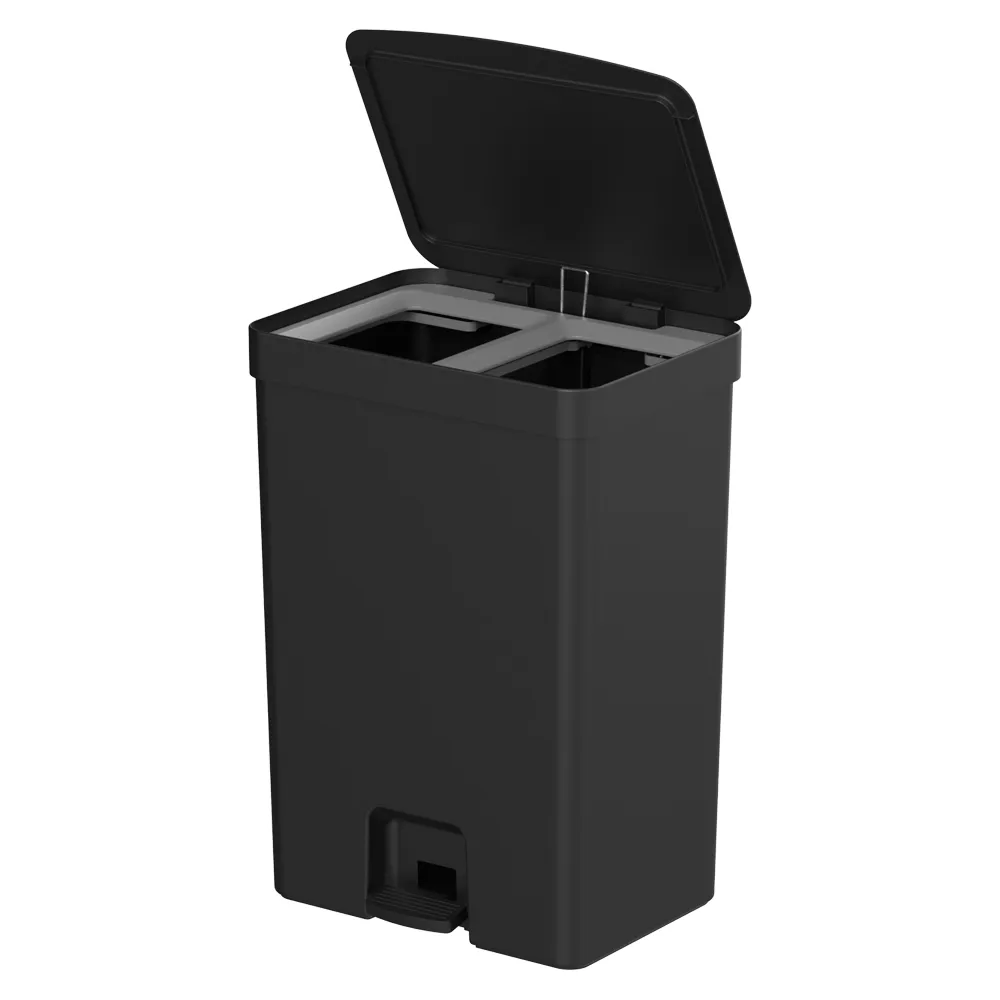 Lixeira com Pedal Trium Preto Ou — foto 2