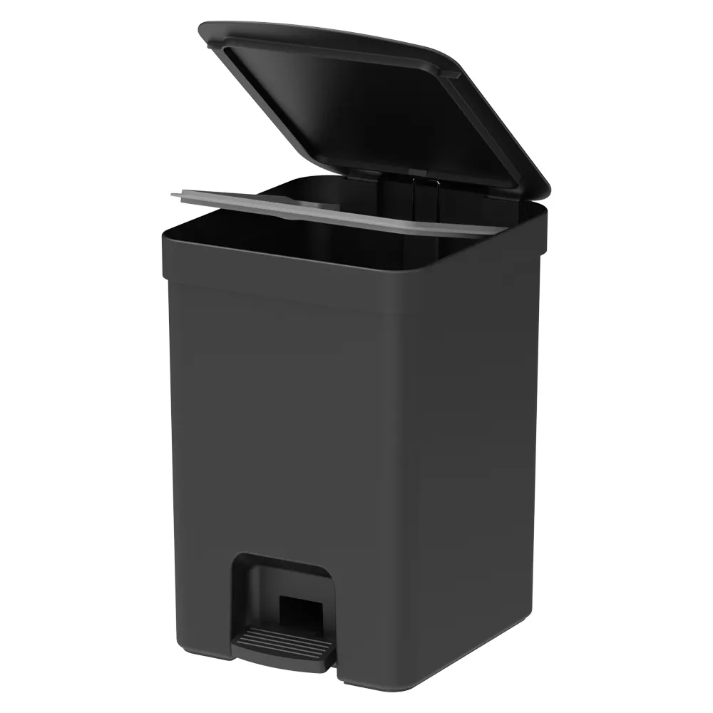 Lixeira com Pedal Trium Preto Ou — foto 4