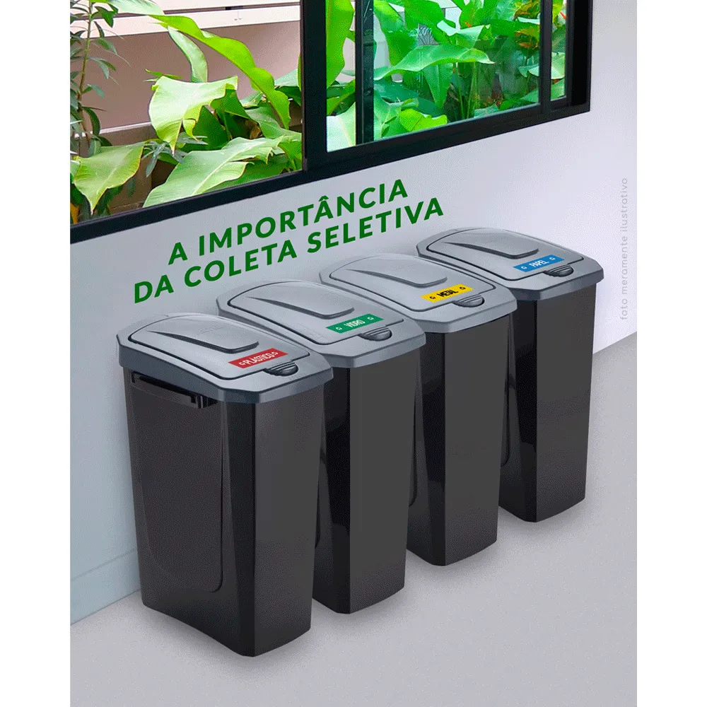 Lixeira Ecofácil para Coleta Seletiva Arthi — foto 4