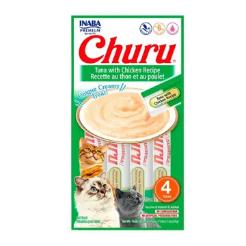 Petisco Churu Atum e Galinha para Gatos