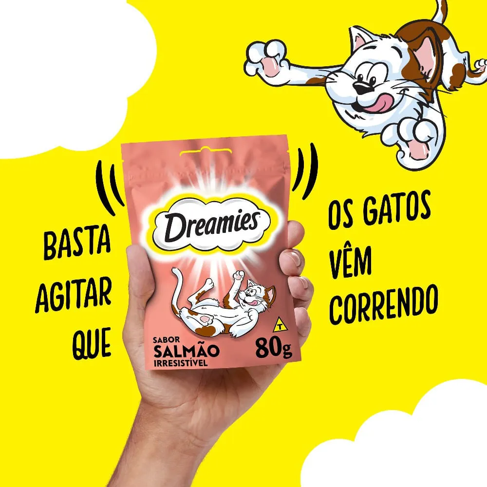 Petisco Dreamies Salmão Irresistível Gatos Adultos — foto 6