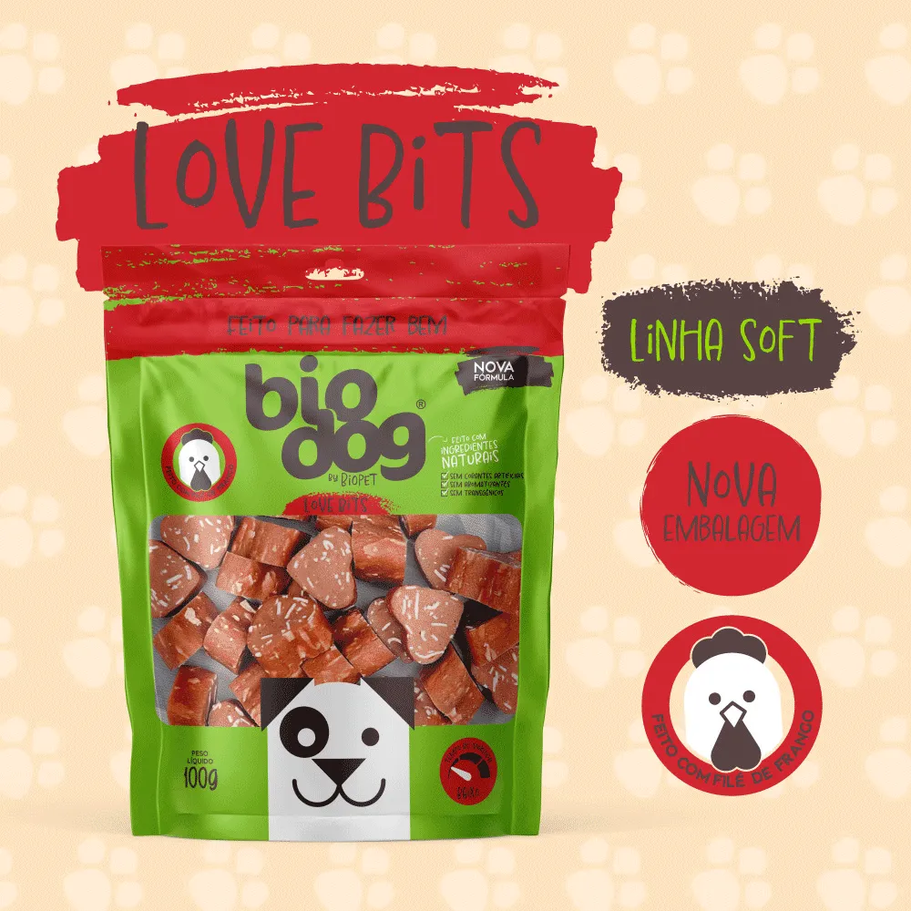 Petisco Love Bits Macio Frango e Peixe Biodog — foto 3