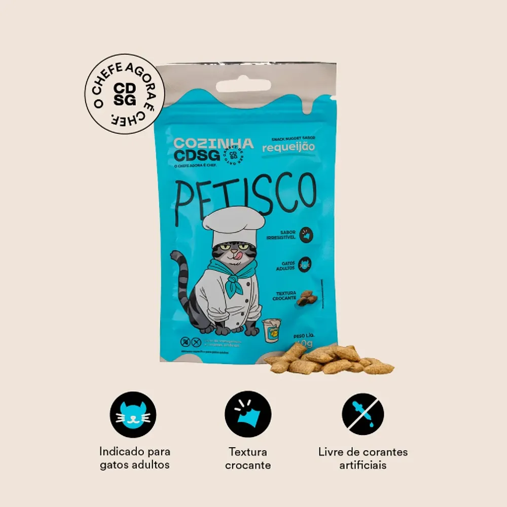 Petisco Nugget para Gatos Requeijão Cansei de Ser Gato — foto 4