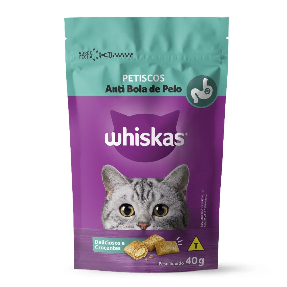 Petisco Whiskas Temptations Anti Bola de Pelo Gatos Adultos — foto 2