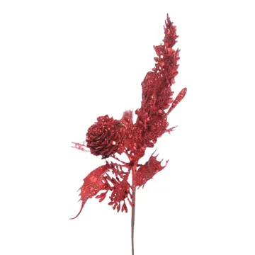 Pick Decorativo Com Pinhas Vermelha Cromus