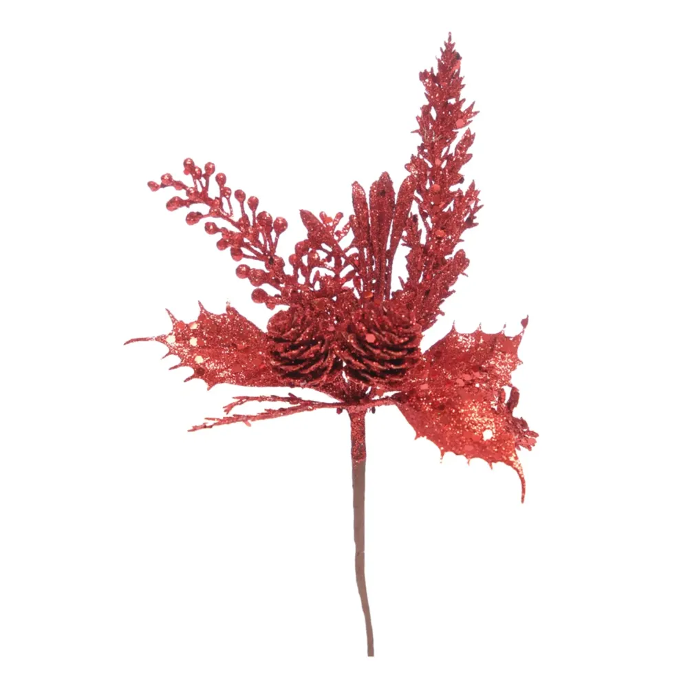 Pick Decorativo Com Pinhas Vermelha Cromus — foto 2