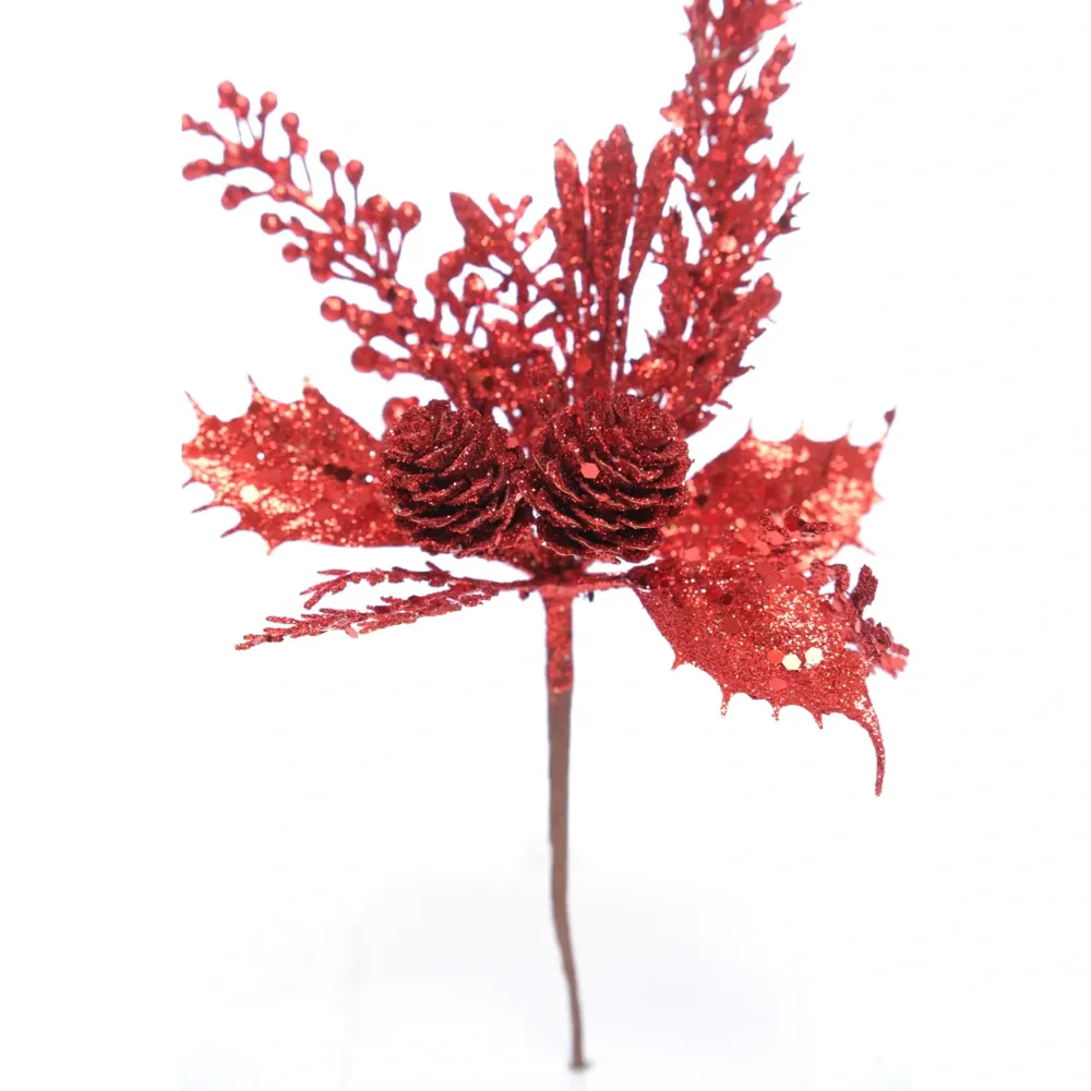 Pick Decorativo Com Pinhas Vermelha Cromus — foto 3
