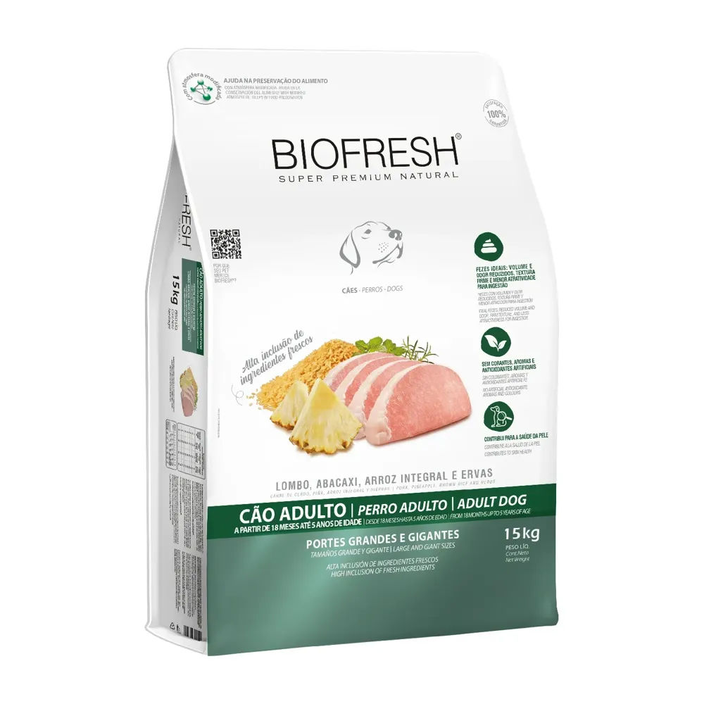 Ração Biofresh Cães Adultos Raças Grandes e Gigantes Lombo e Abacaxi — foto 2
