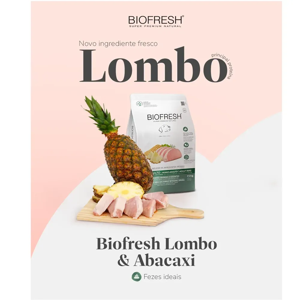 Ração Biofresh Cães Adultos Raças Grandes e Gigantes Lombo e Abacaxi — foto 4