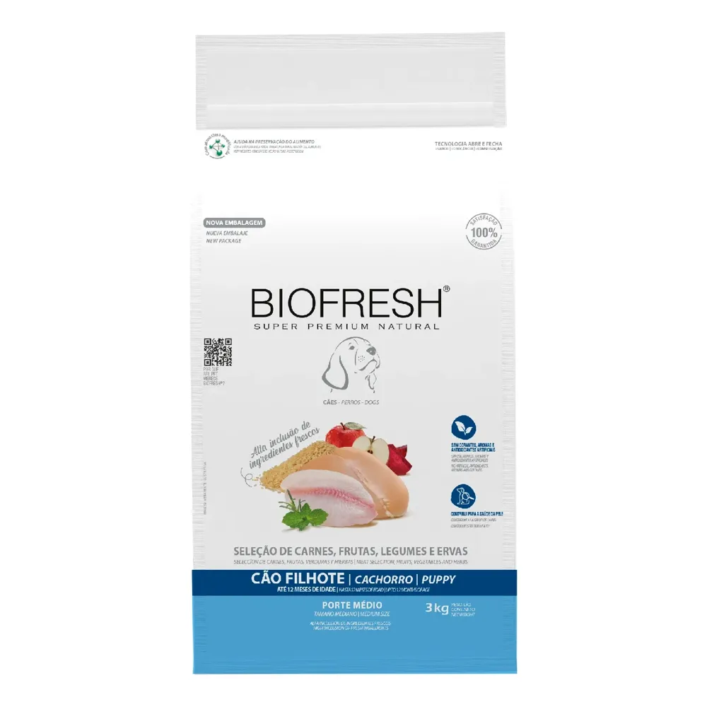 Ração Biofresh Cães Filhotes Raças Médias