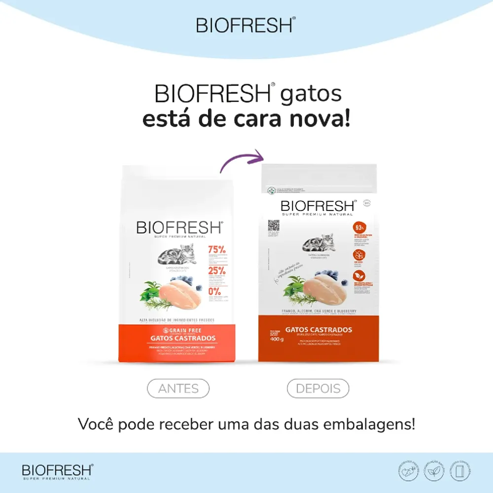 Ração Biofresh Gatos Castrados Frango — foto 4