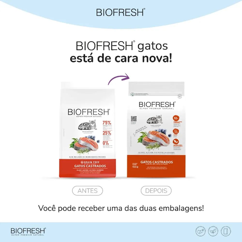 Ração Biofresh Gatos Castrados Salmão — foto 4