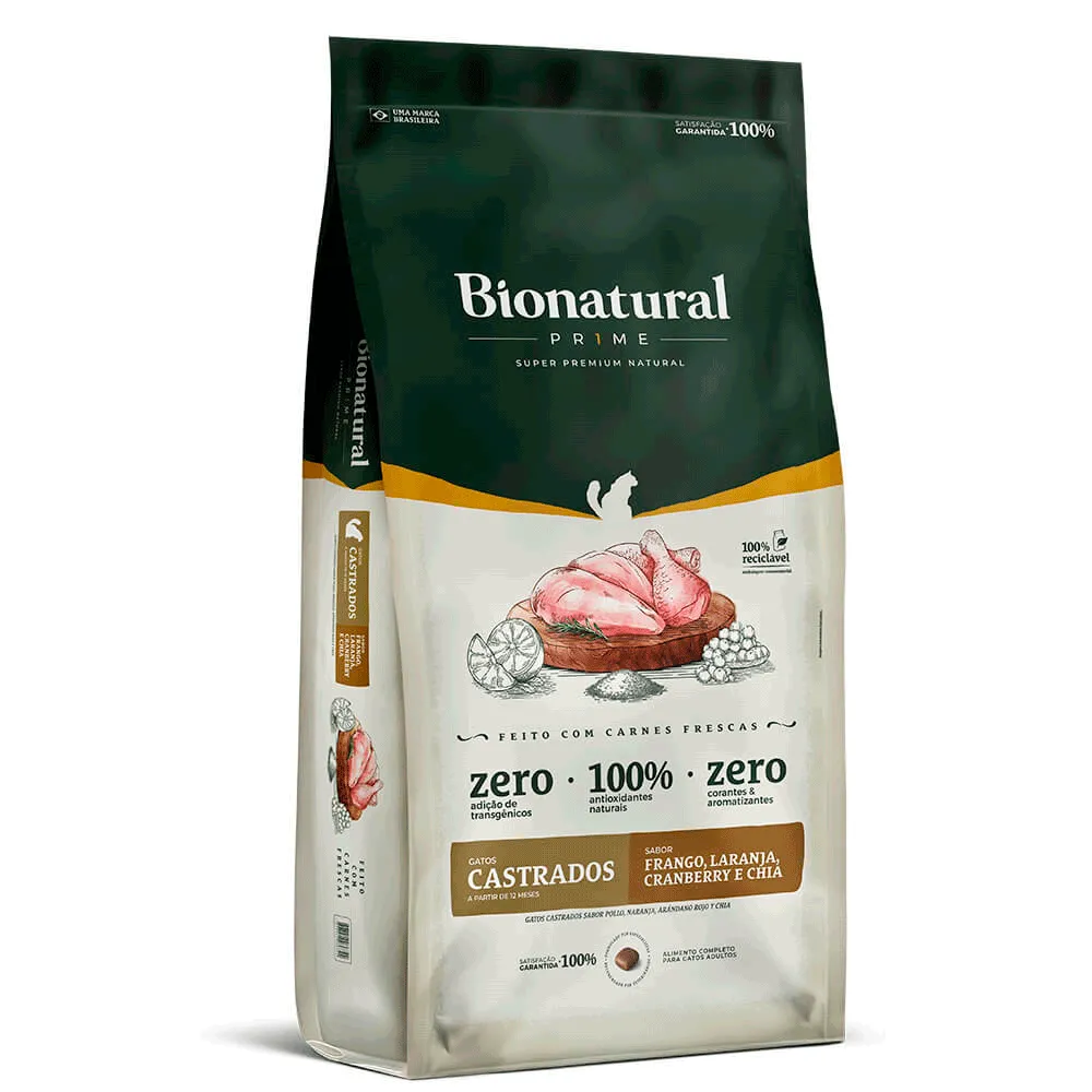 Ração Bionatural Prime Gatos Castrados Frango — foto 2