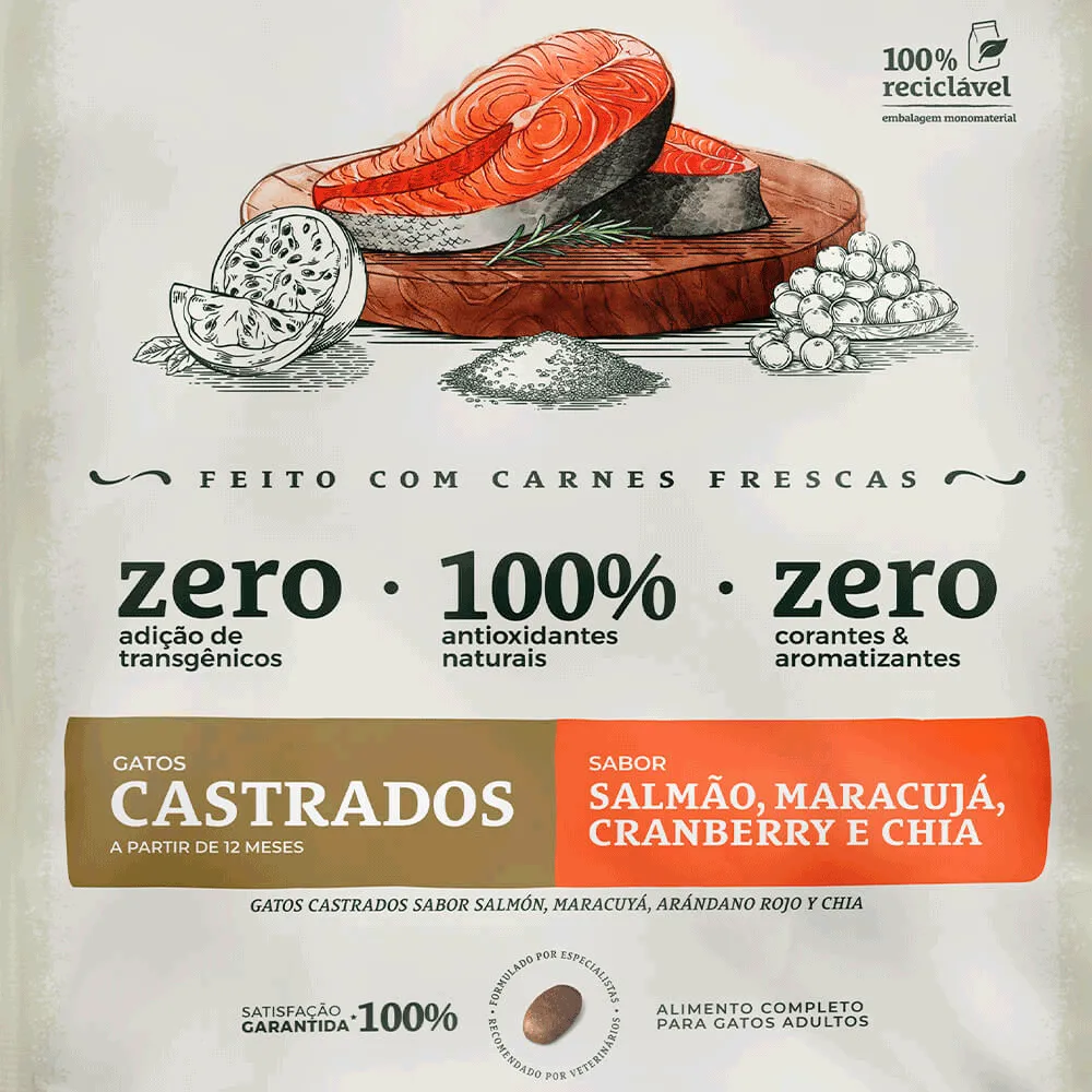 Ração Bionatural Prime Gatos Castrados Salmão — foto 4