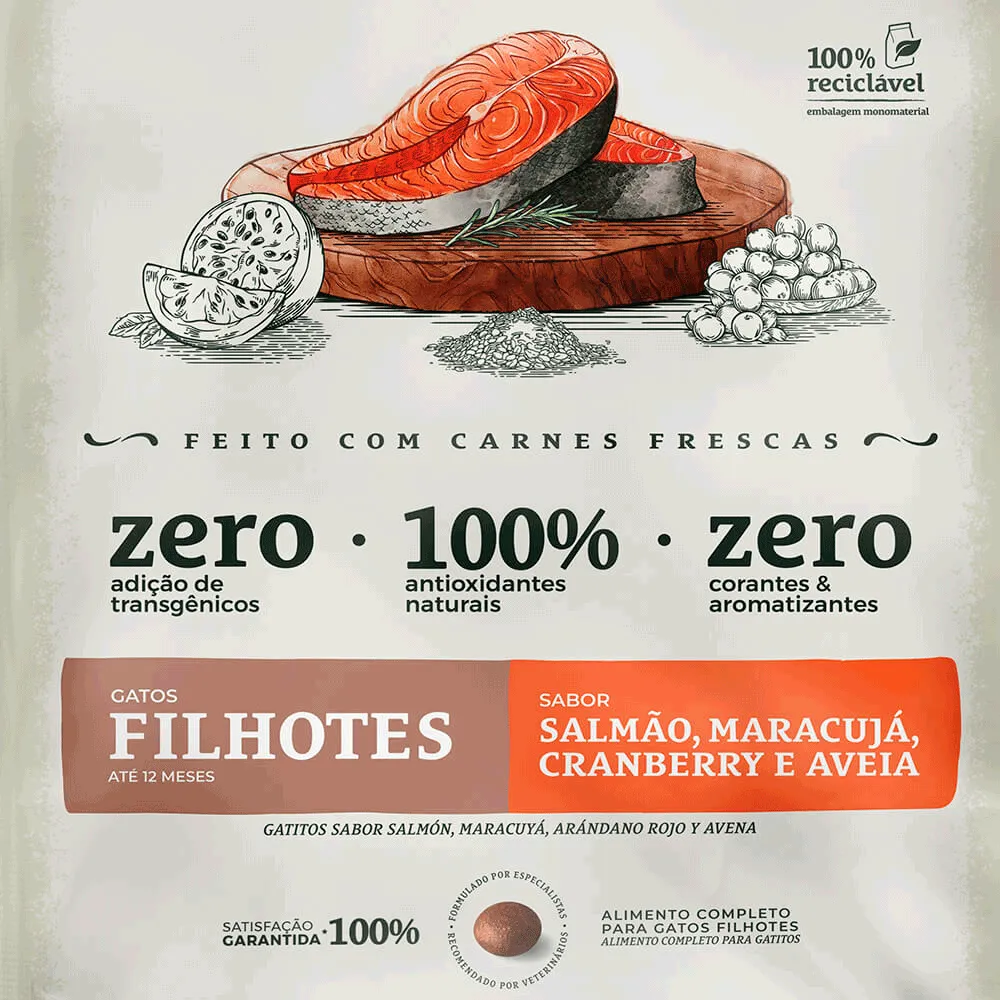 Ração Bionatural Prime Gatos Filhotes Salmão — foto 4