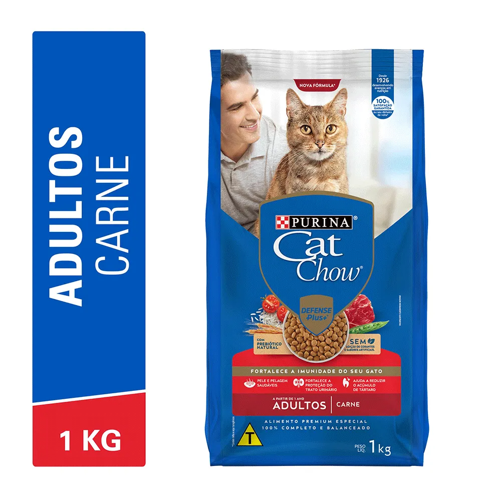 Ração Cat Chow Gatos Adultos Carne — foto 2