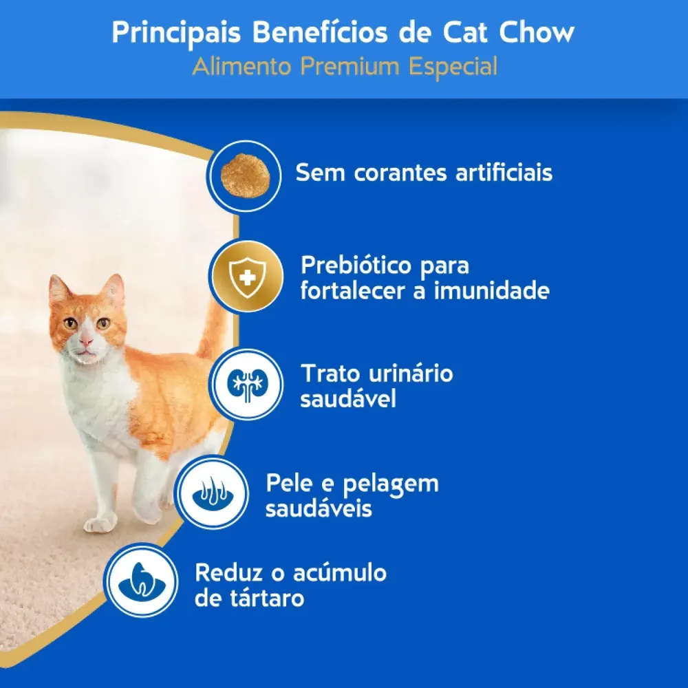 Ração Cat Chow Gatos Adultos Peixe — foto 4