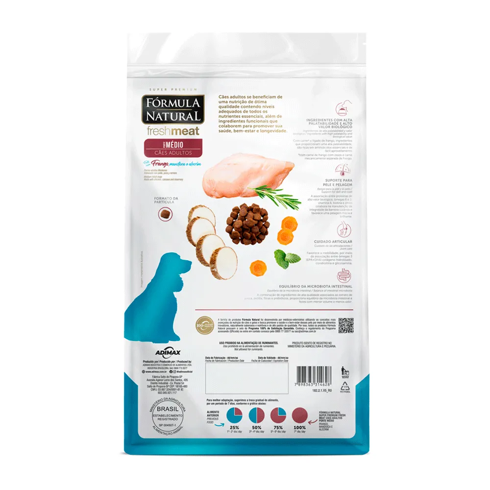 Ração Fórmula Natural Fresh Meat Cães Adultos Médio Frango — foto 5