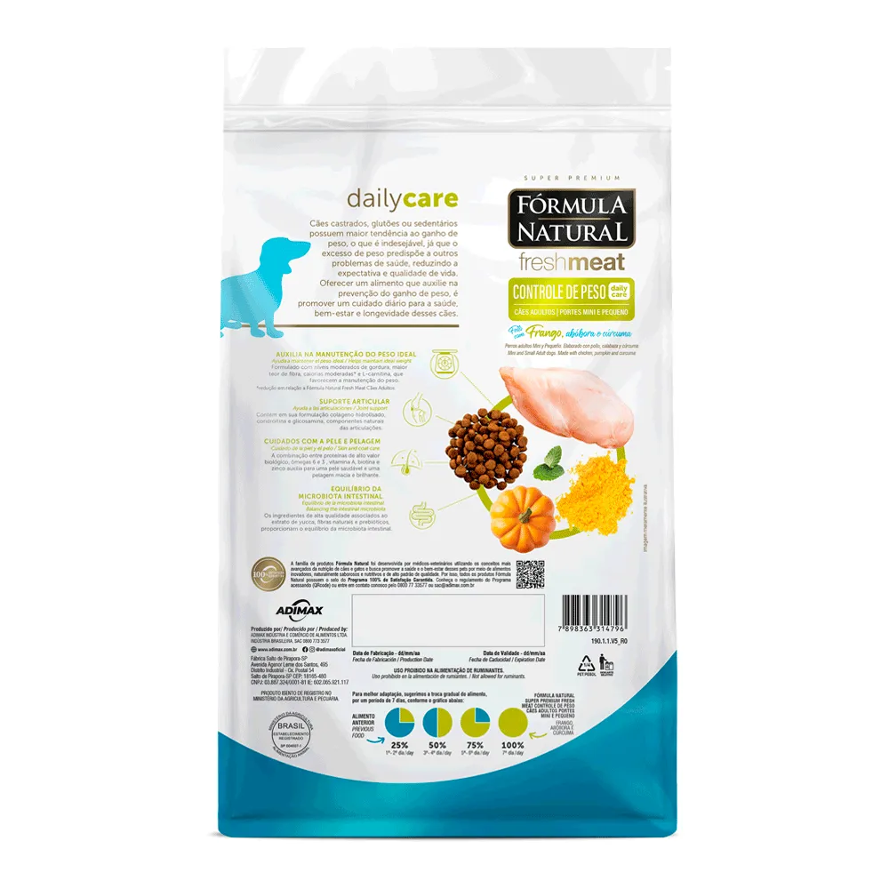 Ração Fórmula Natural Fresh Meat Controle de Peso Cães Mini e Pequeno Frango — foto 5