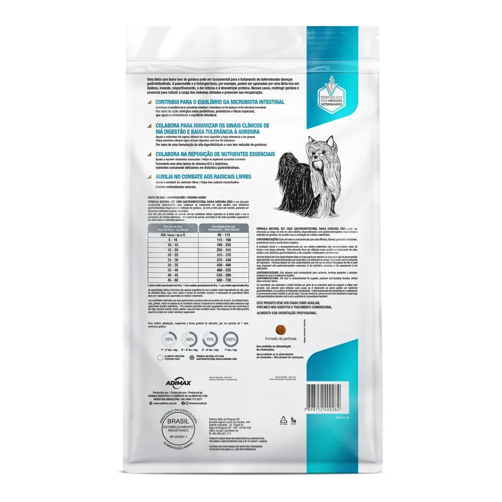 Ração Fórmula Natural Vet Care Cães Adultos Gastrointestinal Baixa Gordura — foto 3