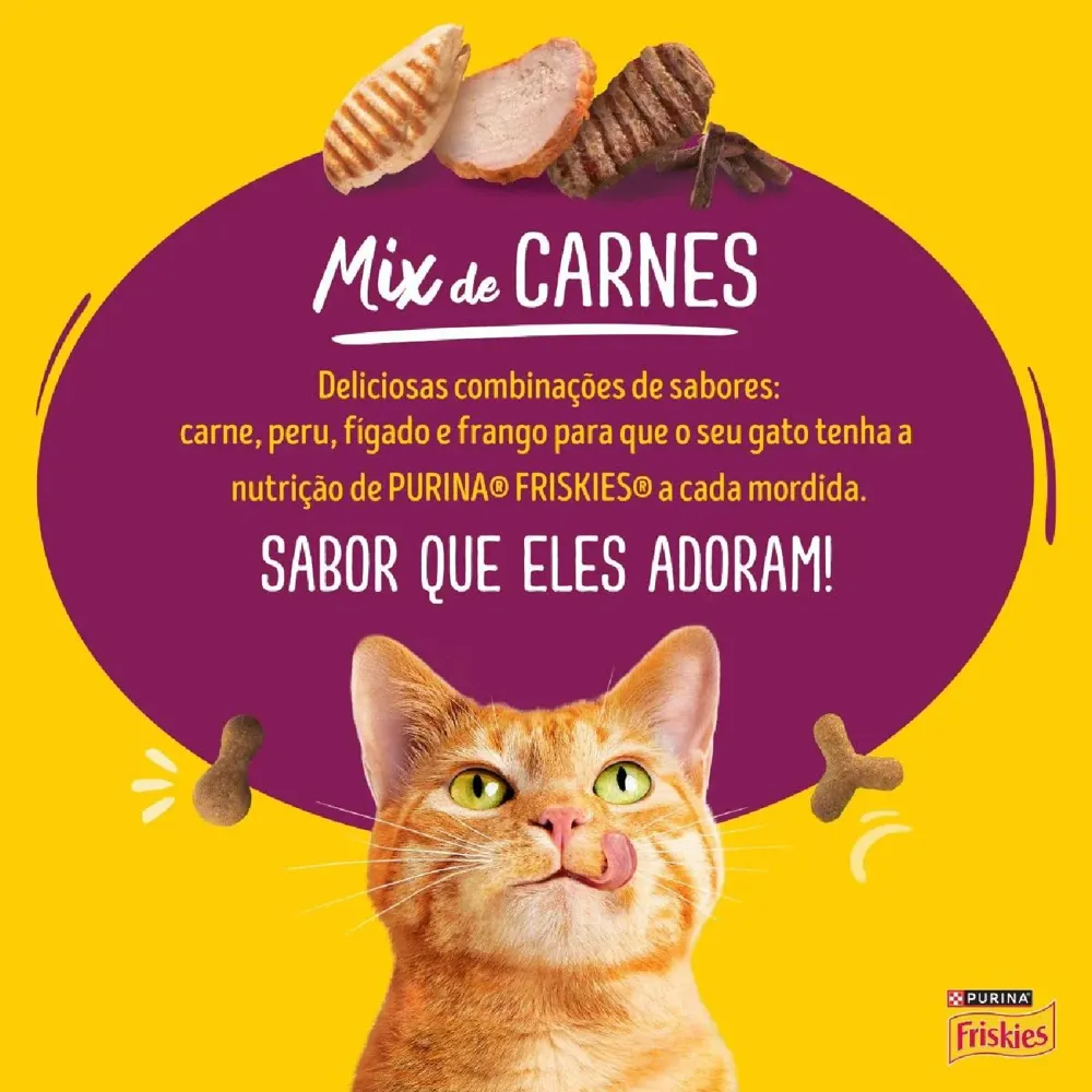 Ração Friskies Gatos Adultos Castrados Mix de Carne — foto 6