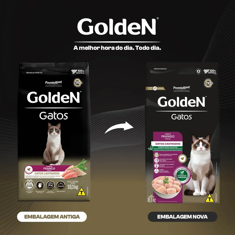 Ração Golden Gatos Adultos Castrados Frango — foto 4
