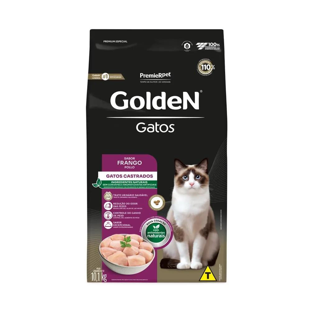 Ração Golden Gatos Adultos Castrados Frango — foto 5