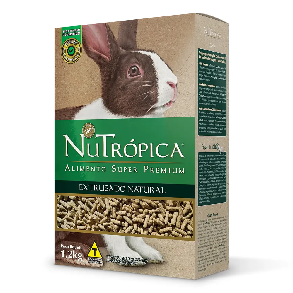 Ração Nutrópica Extrusada Natural para Coelhos Adultos