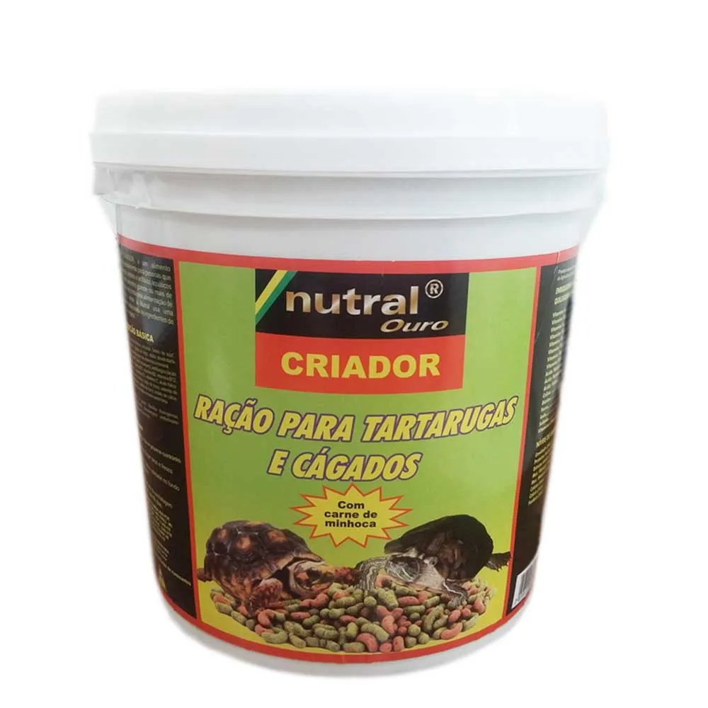 Ração para Tartarugas Jabuti Cágado Ouro Criador Nutral