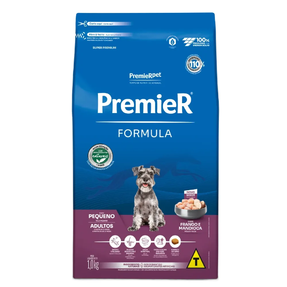 Ração Premier Formula Cães Adultos Raças Pequenas Frango e Mandioca