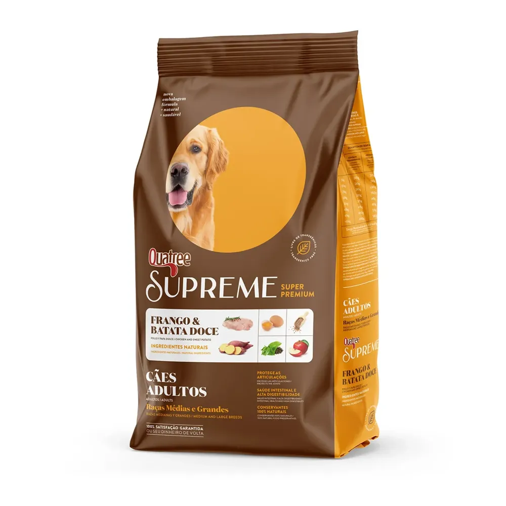Ração Quatree Supreme Cães Adultos Raças Médias e Grandes