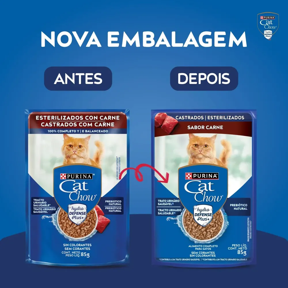 Ração Úmida Cat Chow Castrados Carne — foto 4