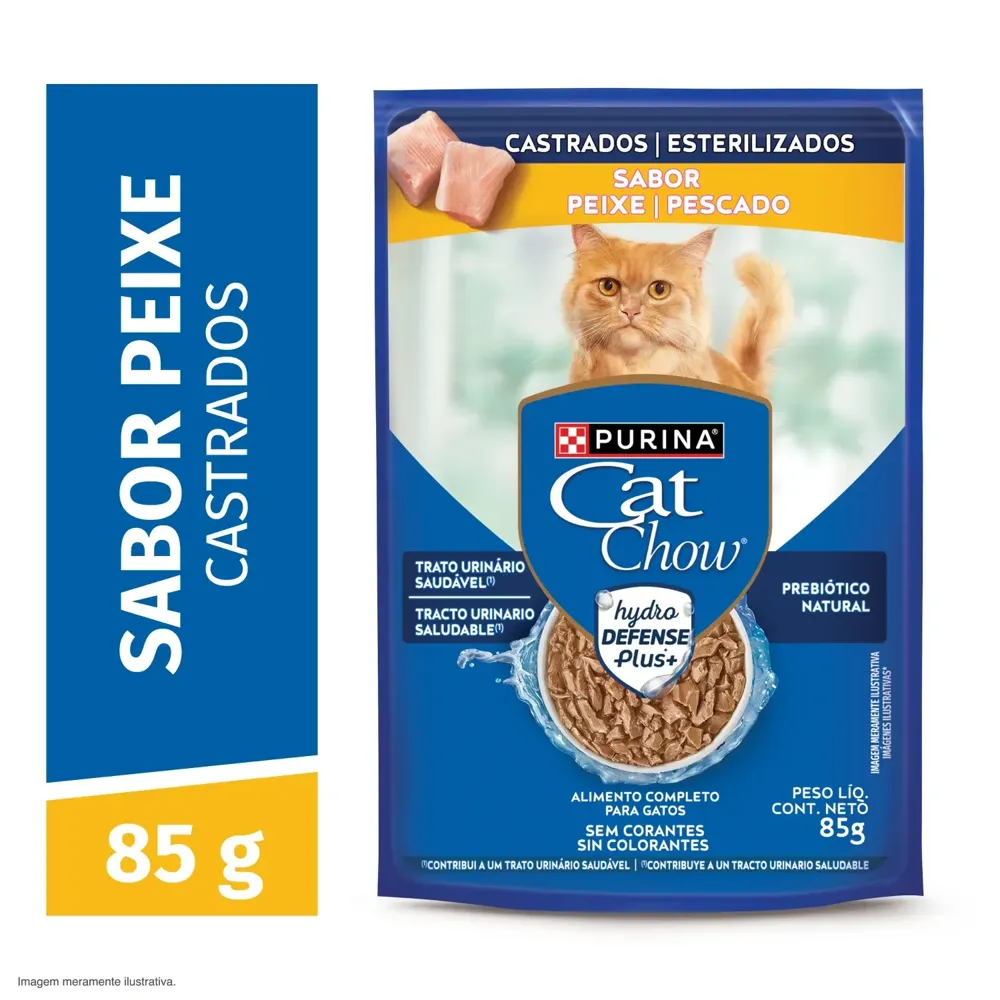 Ração Úmida Cat Chow Castrados Peixe — foto 2