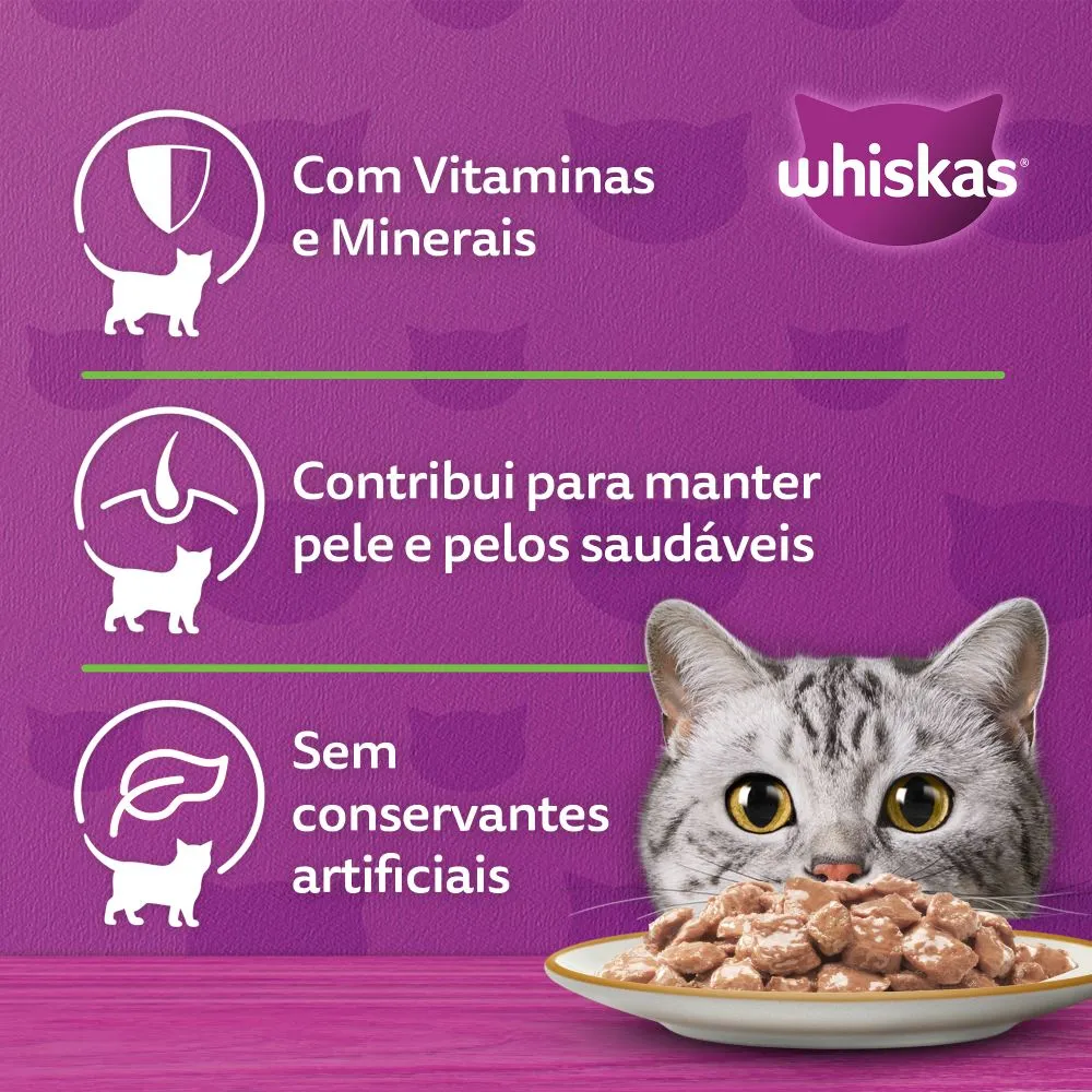 Ração Úmida Whiskas Sachê Frango ao Molho Gatos Adultos — foto 5
