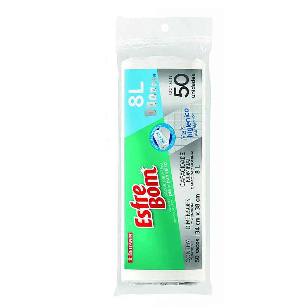 Sacos para Lixo Pia e Banheiro 8 L Esfrebom — foto 2