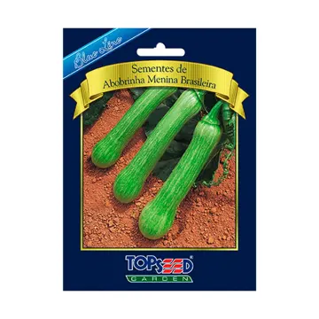 Sementes de Abobrinha Menina Brasileira Blue Line Topseed Garden