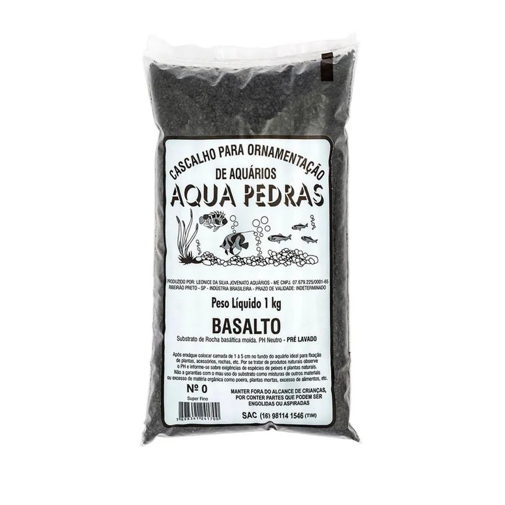 Substrato para Aquários Basalto Aqua Pedras Nº 0