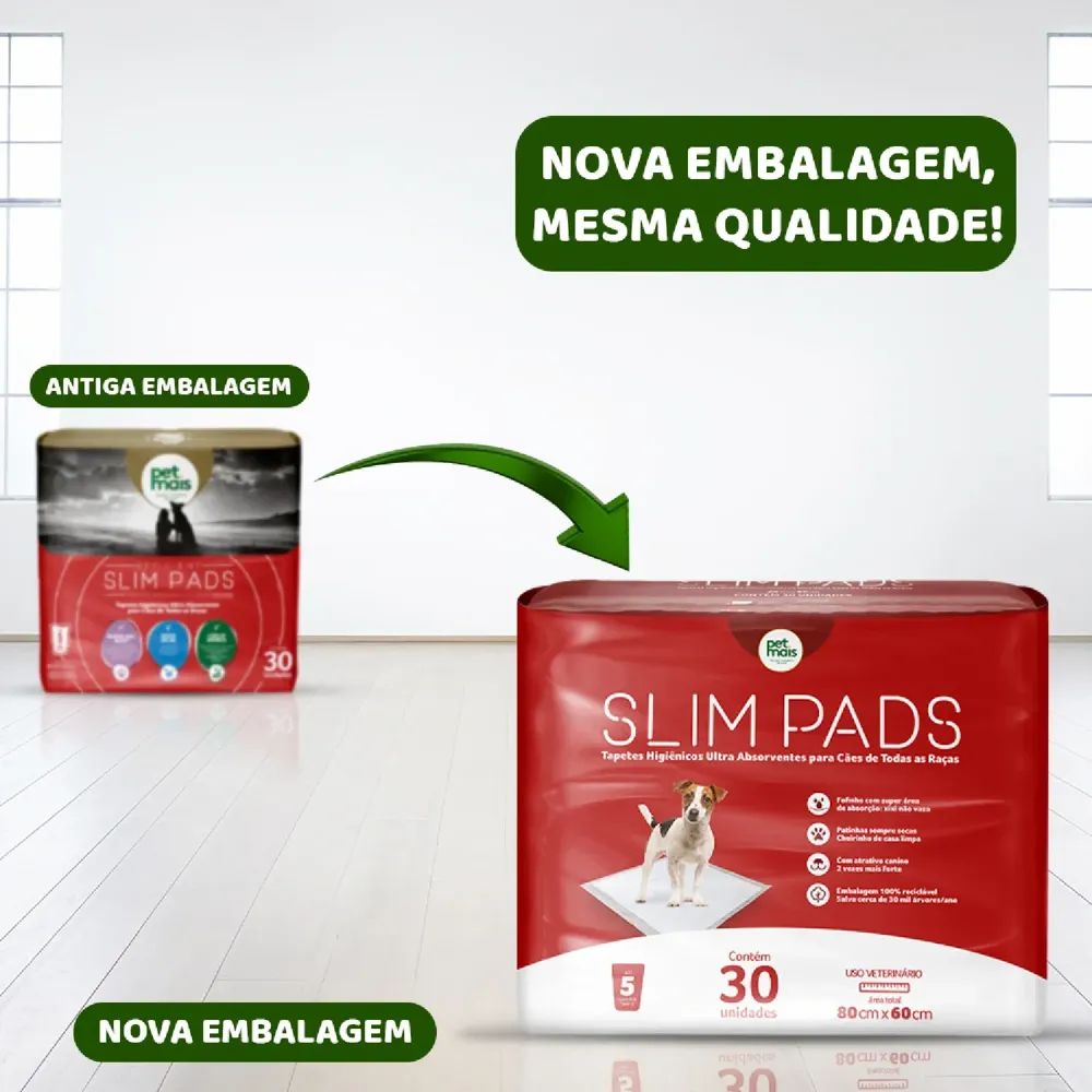 Tapete Higiênico Slim Pads 80x60cm Petmais — foto 2
