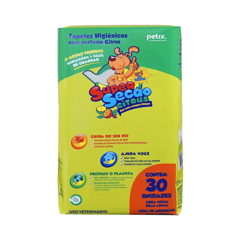 Tapete Higiênico Super Secão Citrus 80x60cm
